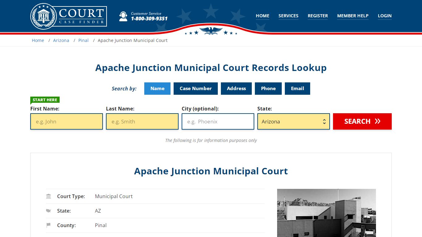 Apache Junction Municipal Court Records Lookup