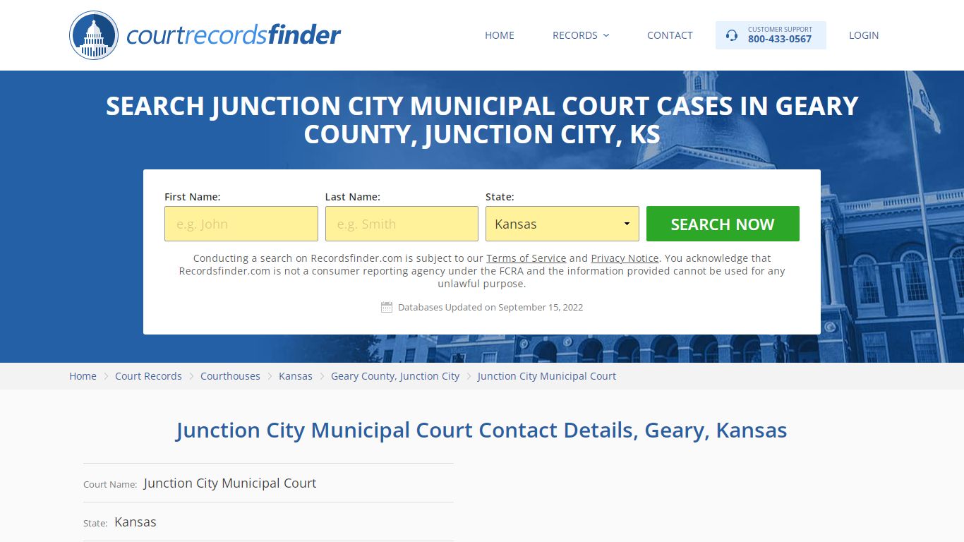 Junction City Municipal Court Case Search - RecordsFinder