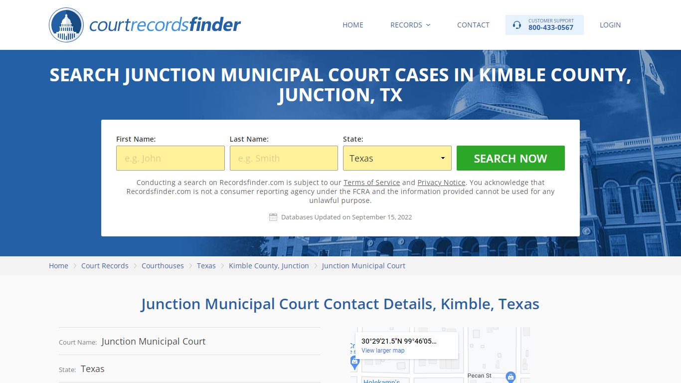 Junction Municipal Court Case Search - RecordsFinder