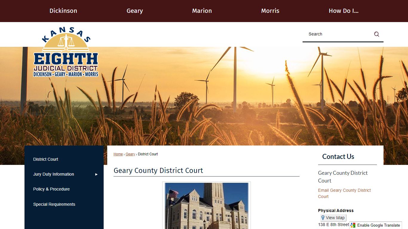 Geary County District Court | 8th Judicial District of Kansas